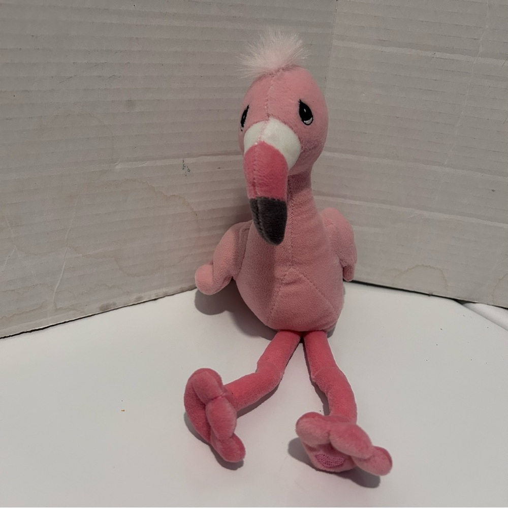 Vtg Precious Moments Enesco Tender Tails FLAMINGO Beanie Plush Beanbag Stuffy